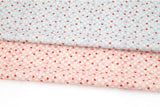 Heart & Cherry in Square Box Patterned Fabric DTP printed in Korea by the Half Yard