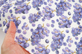 Sweet Grape Patterned Fabric DTP printed  in Korea by the Half Yard