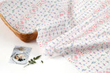 Rabbit Bunny Flower Stripe Patterned Fabric DTP printed  in Korea by the Half Yard