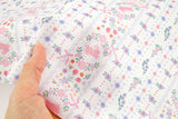 Rabbit Bunny Flower Stripe Patterned Fabric DTP printed  in Korea by the Half Yard