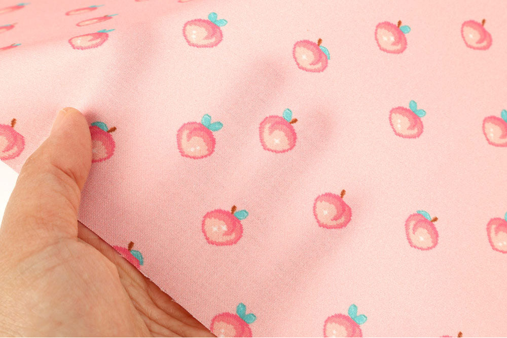 Dot Peach Patterned Fabric Cotton made in Korea by the Half Yard