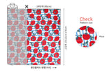 Fruit Juicy Pop Tomato Stripe Patterned Double Gauze Fabric made in Korea by the Yard 36" x 61"