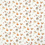 Cute Baby Animals Patterned Linen OEKO-TEX Fabric made in Korea by the Yard 90cm x 140cm or 36"x 55"