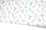 Pretty Flower Patterned Linen OEKO-TEX Fabric made in Korea by the Yard 90cm x 140cm or 36"x 55"