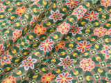 Korea Traditional Design Dancheong Peony Patterned Linen OEKO-TEX Fabric made in Korea by the Yard 90cm x 140cm or 36"x 55"