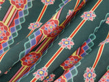 Korea Traditional Design Dancheong Jagae Art Patterned Linen OEKO-TEX Fabric made in Korea by the Yard 90cm x 140cm or 36"x 55"