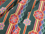Korea Traditional Design Dancheong Jagae Art Patterned Linen OEKO-TEX Fabric made in Korea by the Yard 90cm x 140cm or 36"x 55"
