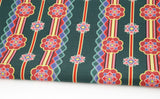 Korea Traditional Design Dancheong Jagae Art Patterned Linen OEKO-TEX Fabric made in Korea by the Yard 90cm x 140cm or 36"x 55"