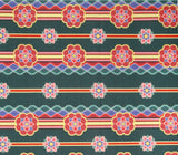 Korea Traditional Design Dancheong Jagae Art Patterned Linen OEKO-TEX Fabric made in Korea by the Yard 90cm x 140cm or 36"x 55"