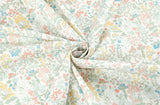 Flower Park Patterned Organic 40s Fabric made in Korea by the Yard 36" by 55" or 90cm x 140cm