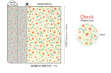Peach Flower Patterned Organic 40s Fabric made in Korea by the Yard 36" by 55" or 90cm x 140cm