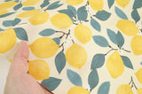 Lemon Tree Patterned Organic 40s Fabric made in Korea by the Yard 36" by 55" or 90cm x 140cm