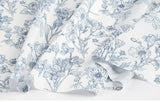 Sketch Floral Patterned Organic 40s Fabric made in Korea by the Yard 36" by 55" or 90cm x 140cm