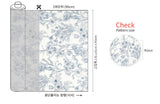 Sketch Floral Patterned Organic 40s Fabric made in Korea by the Yard 36" by 55" or 90cm x 140cm