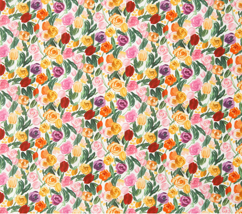 Rose Museum Patterned Fabric Oxford Cotton made in Korea by the Yard