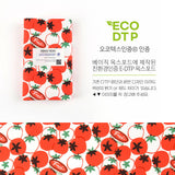 Fresh Tomato Patterned Fabric Oxford Cotton made in Korea by the Yard