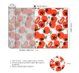 Fresh Tomato Patterned Fabric Oxford Cotton made in Korea by the Yard