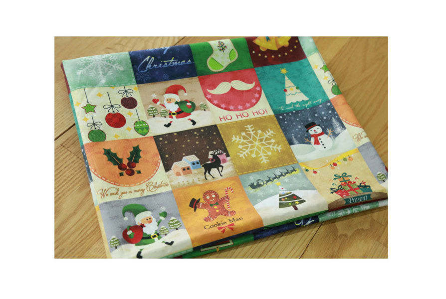 Christmas Patchwork Patterned Fabric Cotton made in Korea by the Half Yard