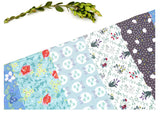 Stripe Shaped Flower Patchwork Fabric Digital Textile Printing printed in Korea by the Half Yard