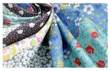Stripe Shaped Flower Patchwork Fabric Digital Textile Printing printed in Korea by the Half Yard