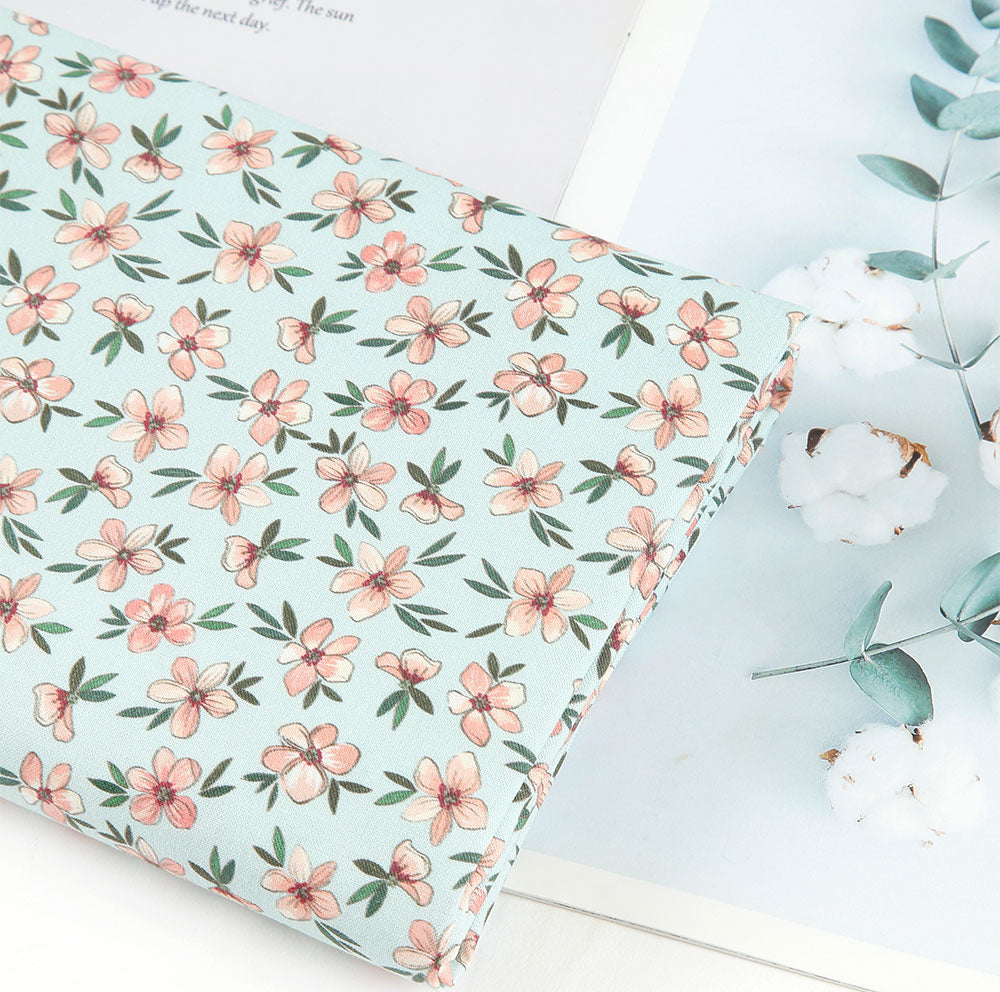 Spring Blooming Flower Patterned Fabric Cotton made in Korea by the Half Yard