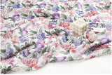 Summer Cooling Viscose Rayon Floral Botanical Design Fabric made in Korea by the Yard