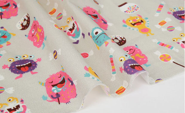 Sweet Monster Patterned Fabric made in Korea by the Half Yard