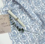 古羅馬風格可愛丘比特亞麻圖案 OEKO-TEX 面料韓國製造，半碼 45 厘米 x 140 厘米或 18 英寸 x 55 英寸