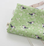 Buddy Flower Baby Bird Patterned Fabric Cotton made in Korea by the Half Yard