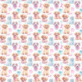 Custom made Fabric Happy Dog Puppy Design Theme E-DTP made in Korea by the Yard