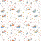 Custom made Fabric Little Rabbit Bunny Design Theme E-DTP made in Korea by the Yard