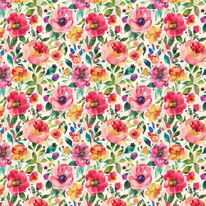 Custom made Fabric Flower Field Design Theme E-DTP made in Korea by the Yard