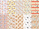 Custom made Fabric Happy Dog Puppy Design Theme E-DTP made in Korea by the Yard
