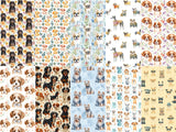 Custom made Fabric My Friends Dog Puppy Design Theme E-DTP made in Korea by the Yard