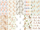 Custom made Fabric Cute Rabbit Bunny Design Theme E-DTP made in Korea by the Yard