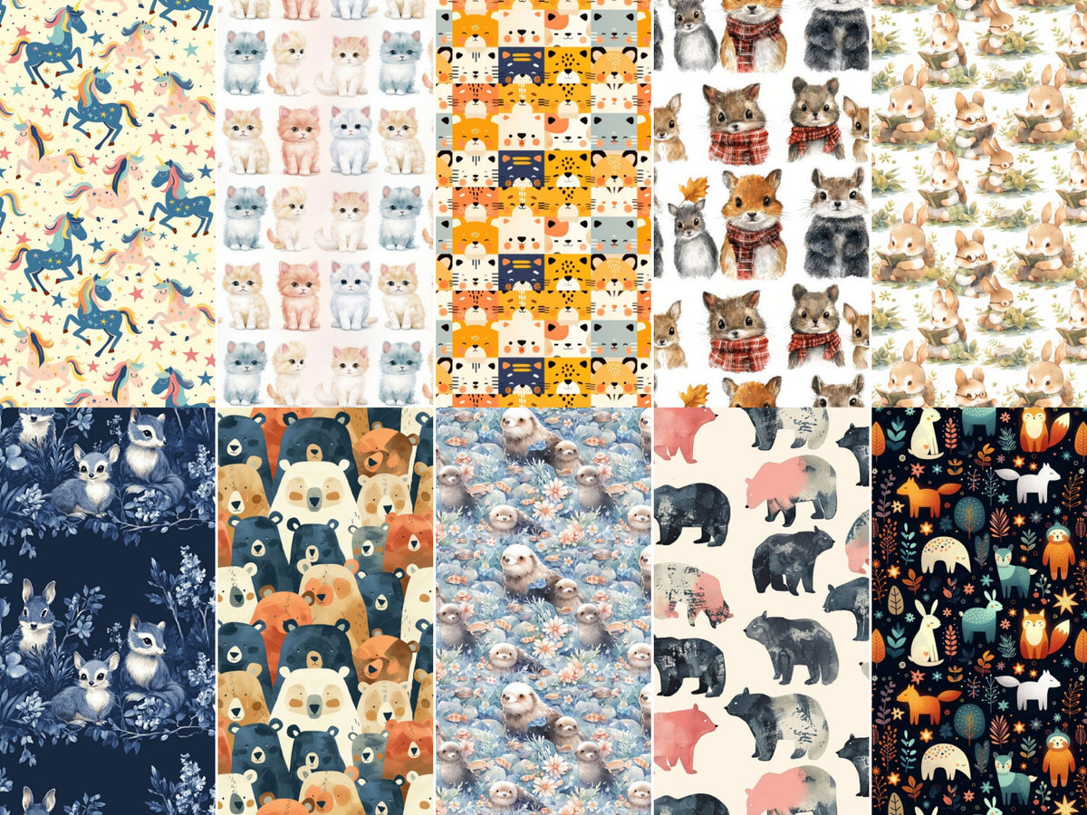 Custom made Fabric Animal Friends Design Theme E-DTP made in Korea by the Yard