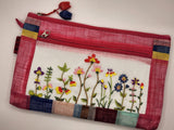 Korean Traditional Flower Embroidery Patterned Coin Purse Mini Pocket Korean Featured Style