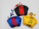 Korean Traditional Flower Embroidery Patterned Coin Purse Mini Pocket Korean Featured Style Set of 5