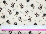 Panda Bear Patterned Double Gauze Fabric made in Korea by the Yard 36" x 59" or 90 x 150cm