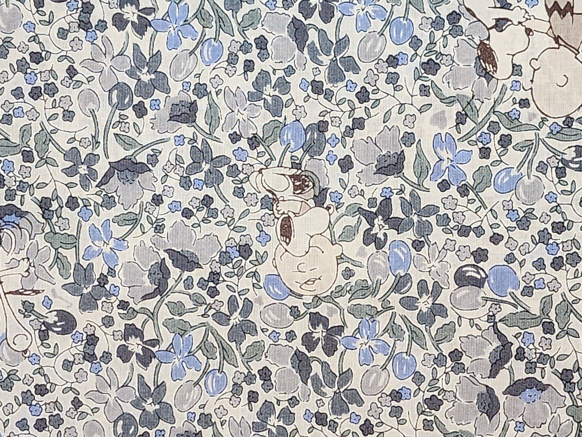 Liberty Tana Lawn 三麗鷗 Hello Kitty 花朵布料日本印花 FQ 45 公分 x 53 公分或 18 英寸 x 21 英寸