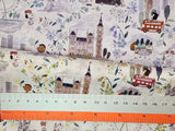Liberty Tana Lawn Snoopy Peanuts London Adventure Fabric printed in Japan FQ 45cm by 53cm or 18" by 21"