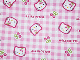 Sanrio Hello Kitty Check Cherry Oxford Licensed Fabric printed in Japan by the Half Yard
