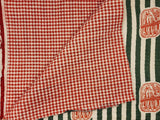 Canned Sardines Patterned Crinkle Quadruple Gauze Fabric made in Korea by the Yard 36" x 59" or 90 x 150cm