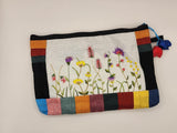 Korean Traditional Flower Embroidery Patterned Coin Purse Mini Pocket Korean Featured Style