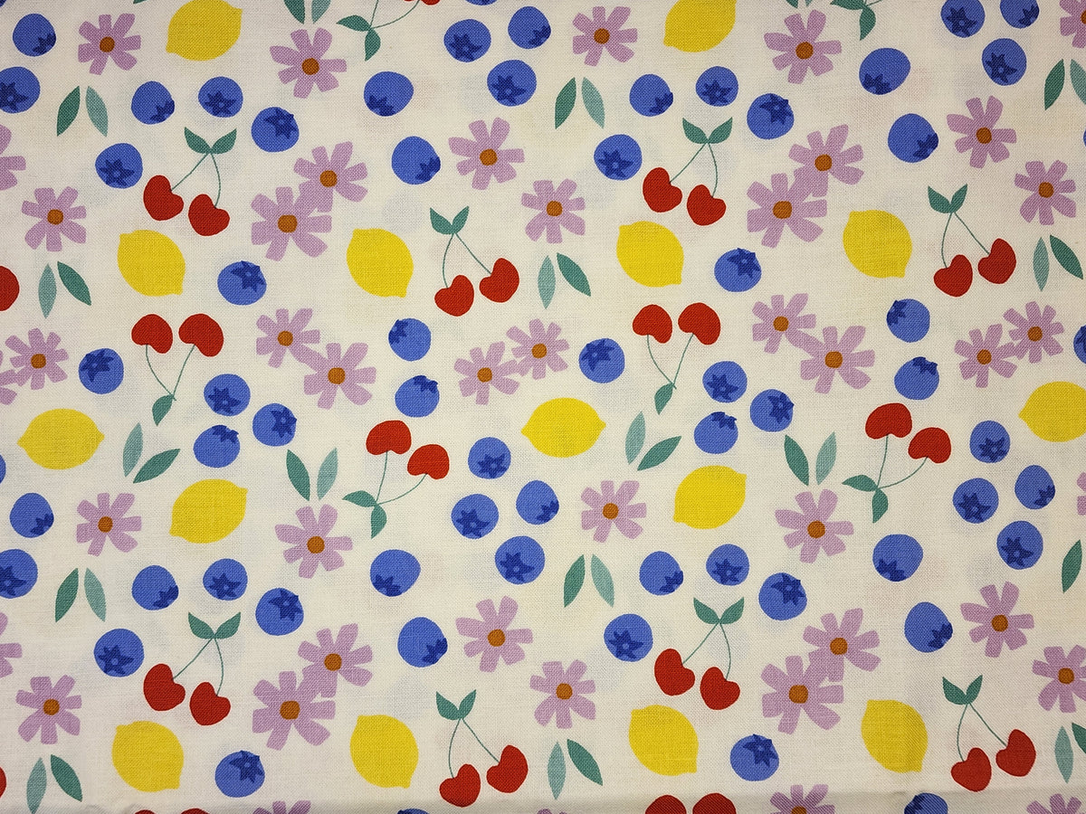 Fruity Sweet Canvas Patterned Fabric printed in Korea by the Half Yard