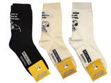 3 Pairs of Snoopy Lettering Socks Half-Crew Socks Women's Sock