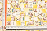 Chiikawa Square Patch Yellow Oxford Licensed Fabric printed in Japan by the Half Yard