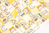 Chiikawa Square Patch Yellow Oxford Licensed Fabric printed in Japan by the Half Yard