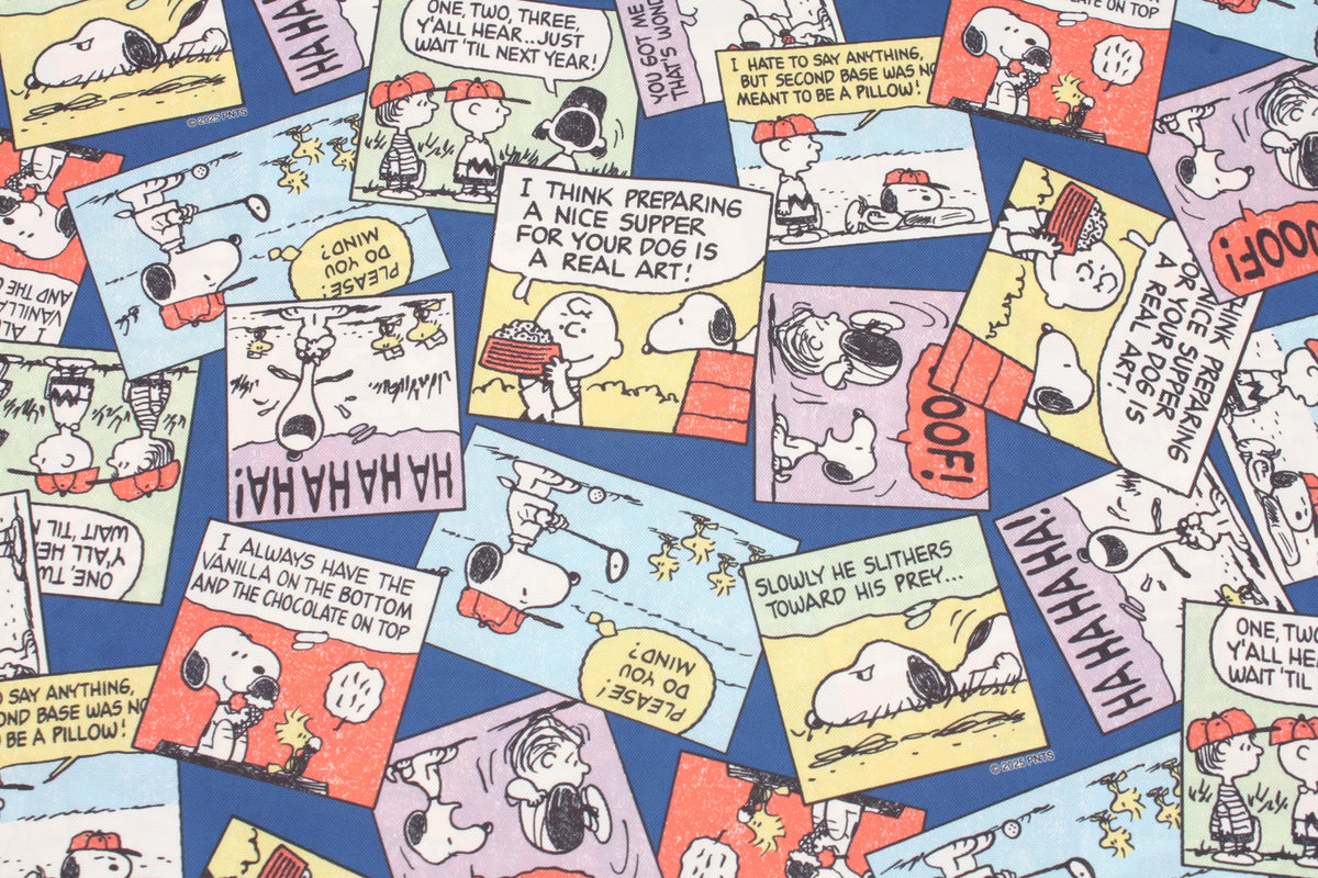 Snoopy Peanuts Comic Cut Polyester 55"(140cm)width Fabric by the Half Yard