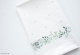 Border Designed Green Tea Leaf Patterned Fabric made in Korea by the Half Yard